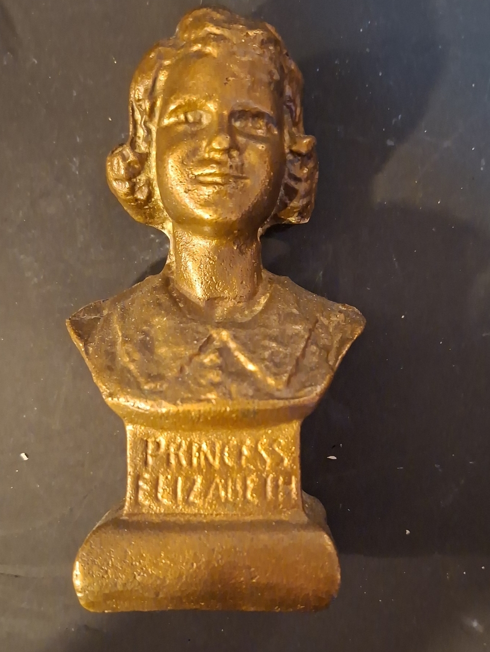 1930 / 40s Bronze Bust Of Princess Elizabeth